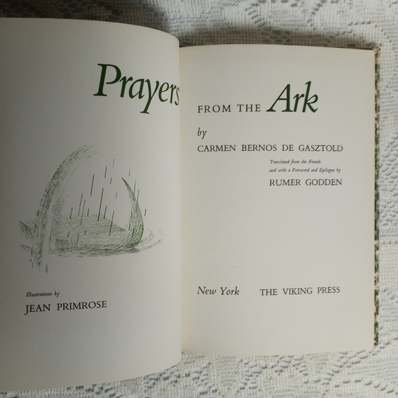 Vintage 1963 Prayers From the Ark Book Jean Primrose Hardcover Dust Jacket - Picture 5 of 12
